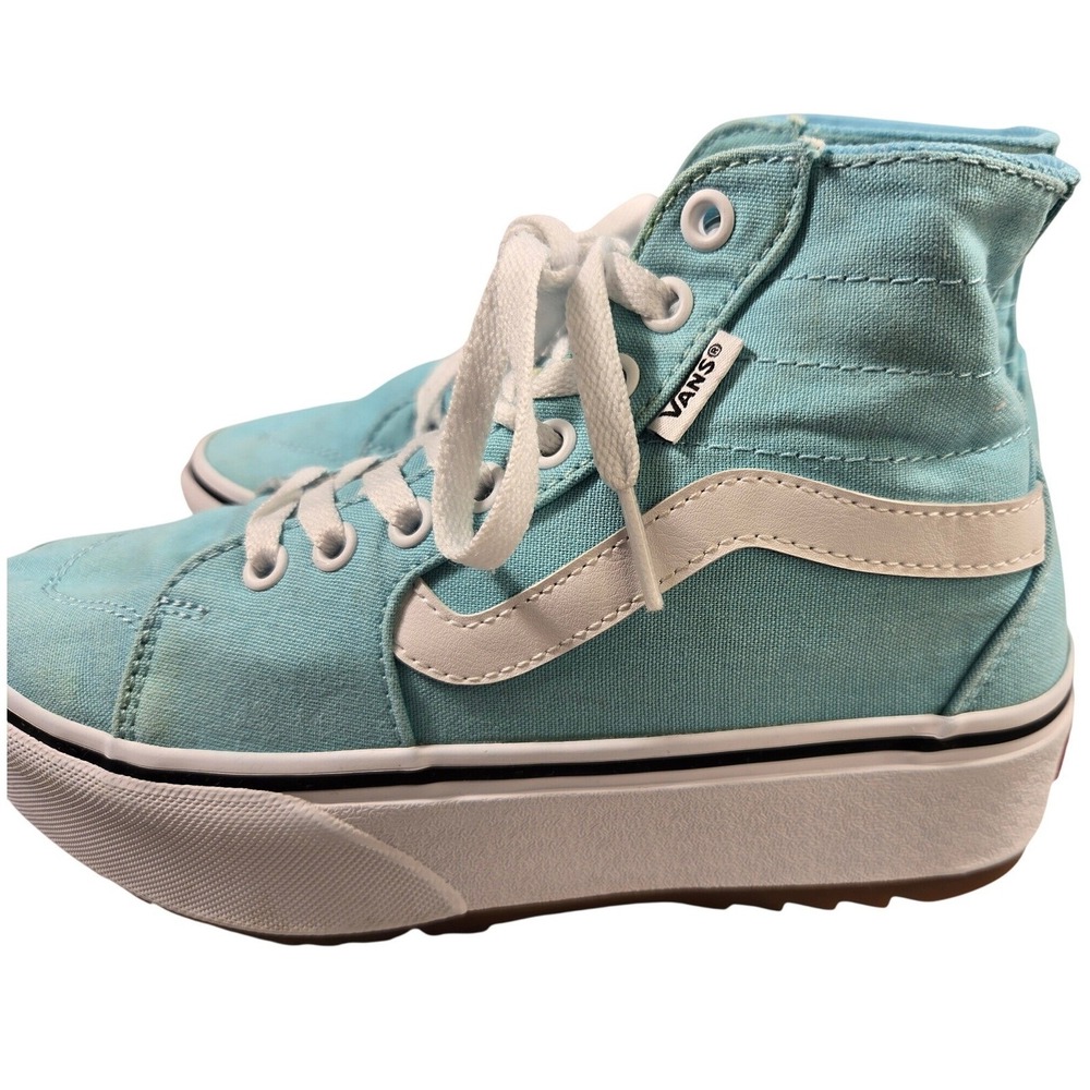 Vans Sk8-Hi Stacked Aqua Blue Platform High Top Sneakers Womens 7 VN0A4BTWA0S - Picture 4 of 10